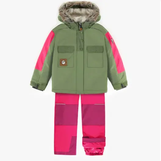 Two-Piece Green and Fushia Pink Snows...