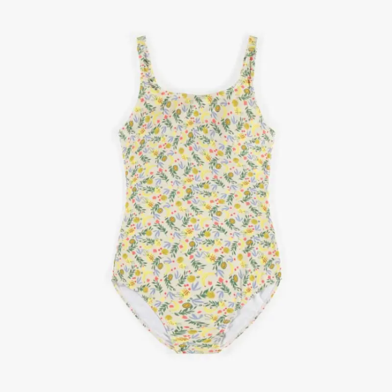 One-Piece Swimwear With Tropical Patt...