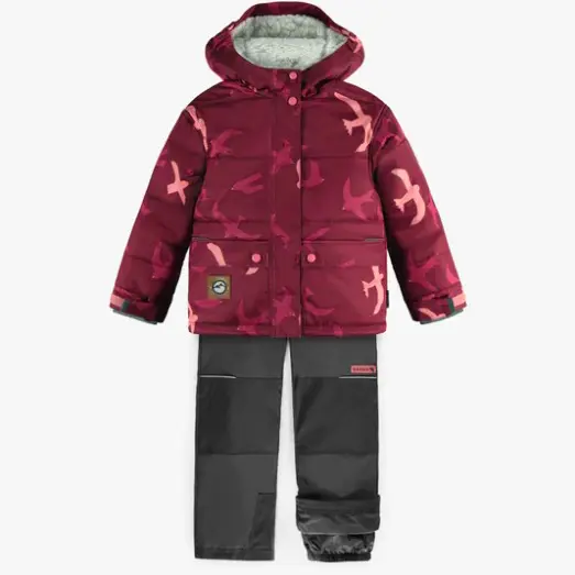 Two-Piece Snowsuit Dark Pink and Blac...