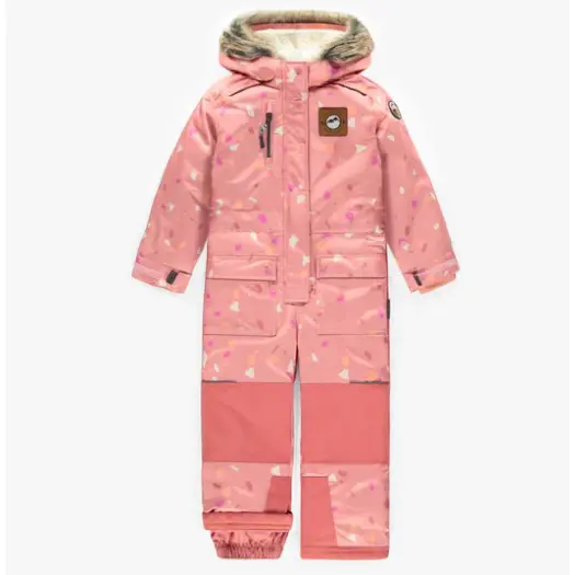 One-Piece Light Pink Snowsuit With A ...