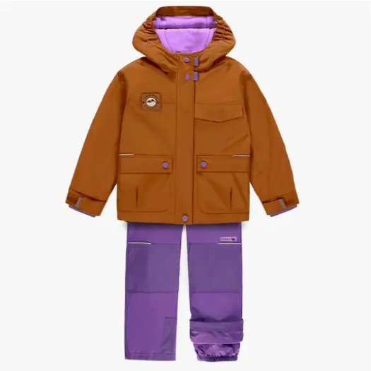 Snowsuit 3 In 1 Copper-Brown and Purp...
